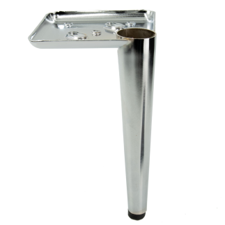 Zestaw 4 sztuk noga meblowa Szpilka srebrny chrom wysokość 17 cm