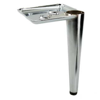 Zestaw 4 sztuk noga meblowa Szpilka srebrny chrom wysokość 17 cm