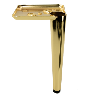 Zestaw 4 sztuk noga meblowa Szpilka złoty chrom wysokość 17 cm