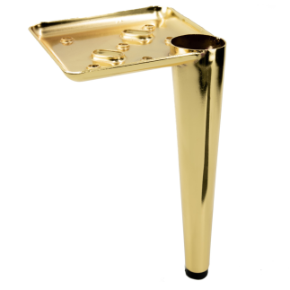 Zestaw 4 sztuk noga meblowa Szpilka złoty chrom wysokość 17 cm