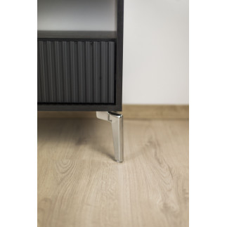 Zestaw 4 sztuk noga meblowa Loft srebrny chrom wysokość 12 cm