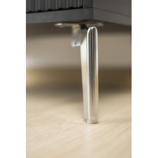 Zestaw 4 sztuk noga meblowa Loft srebrny chrom wysokość 12 cm