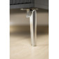 Zestaw 4 sztuk noga meblowa Loft srebrny chrom wysokość 12 cm Zestaw 4 sztuk noga meblowa Loft srebrny chrom wysokość 12 cm