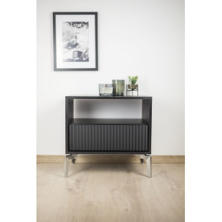 Zestaw 4 sztuk noga meblowa Loft srebrny chrom wysokość 12 cm