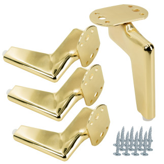 Zestaw 4 sztuk noga meblowa Loft złoty chrom wysokość 12 cm