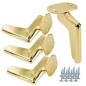 Zestaw 4 sztuk noga meblowa Loft złoty chrom wysokość 12 cm Zestaw 4 sztuk noga meblowa Loft złoty chrom wysokość 12 cm