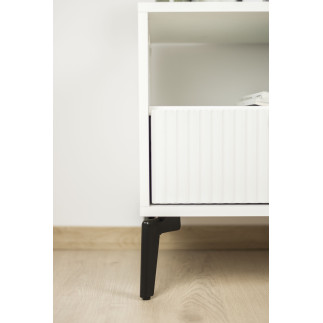 Zestaw 4 sztuk noga meblowa Loft czarny mat wysokość 15 cm