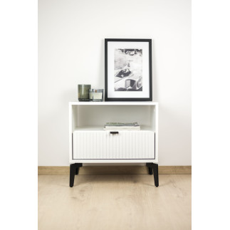 Zestaw 4 sztuk noga meblowa Loft czarny mat wysokość 15 cm