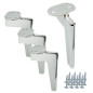 Zestaw 4 sztuk noga meblowa Loft srebrny chrom wysokość 18 cm Zestaw 4 sztuk noga meblowa Loft srebrny chrom wysokość 18 cm