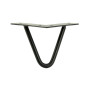 Zestaw 4 nóżek meblowych loftowych Hairpin legs 10 cm 2 pręty czarny Zestaw 4 nóżek meblowych loftowych Hairpin legs 10 cm 2 pręty czarny