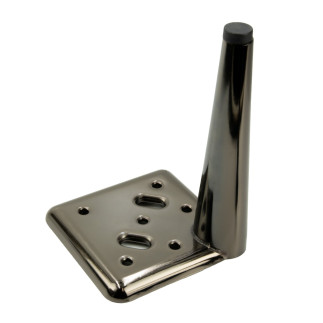 Zestaw 4 nóżek meblowych Szpilka czarny chrom wysokość 15 cm