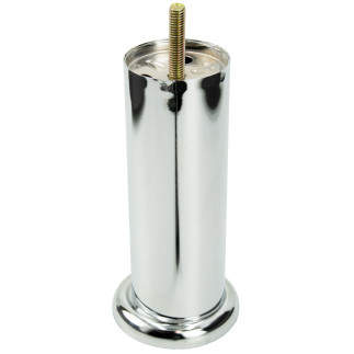 Zestaw 4 sztuk noga meblowa Prosta srebrny chrom wysokość 15 cm