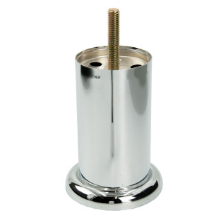 Zestaw 4 sztuk noga meblowa Prosta srebrny chrom wysokość 10 cm