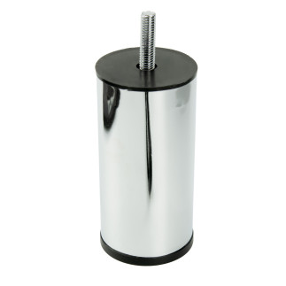 Zestaw 4 sztuk noga meblowa Prosta srebrny chrom wysokość 10 cm