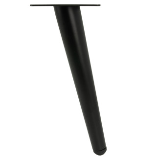 4 x Noga meblowa Szpilka skośna czarny mat  20 cm