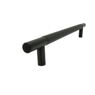 Uchwyt meblowy reling ryflowany 192 mm czarny