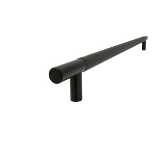 Uchwyt meblowy reling ryflowany 320 mm czarny