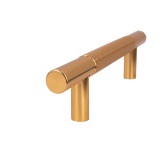 Uchwyt meblowy reling ryflowany 96 mm złoty