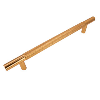 Uchwyt meblowy reling ryflowany 160 mm złoty