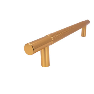 Uchwyt meblowy reling ryflowany 160 mm złoty