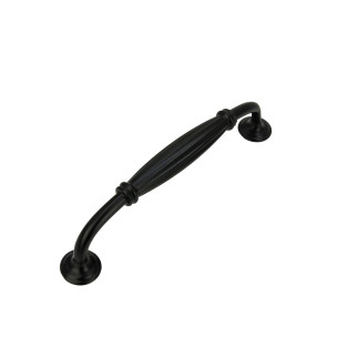 Uchwyt meblowy czarny 128 mm metalowy