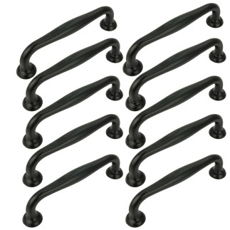 10 x Elegancki uchwyt meblowy czarny 96 mm