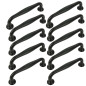 10 x Elegancki uchwyt meblowy czarny 96 mm