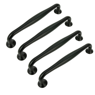 4 x Uchwyt meblowy czarny 128 mm