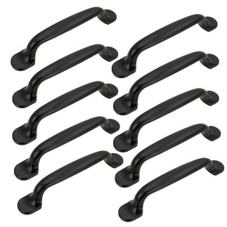 10 x Uchwyt meblowy czarny 96 mm metalowy