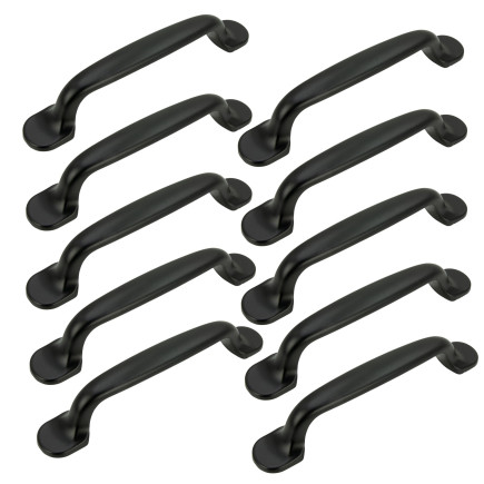 10 x Uchwyt meblowy czarny 96 mm metalowy