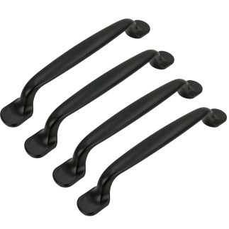 10 x Uchwyt meblowy czarny 128 mm metalowy