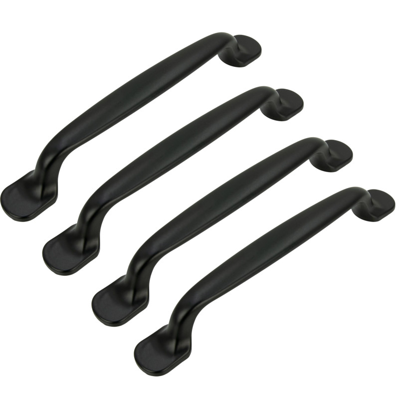 10 x Uchwyt meblowy czarny 128 mm metalowy