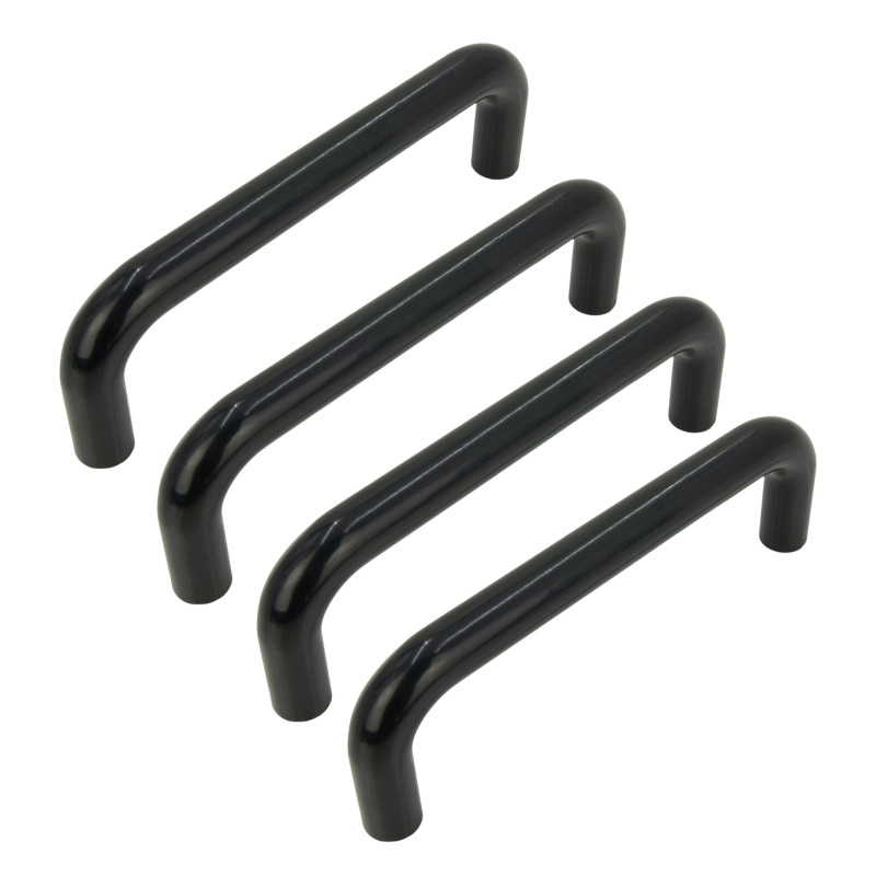 4 x Uchwyt meblowy czarny 96 mm plastikowy uchwyt 4 x Uchwyt meblowy czarny 96 mm plastikowy uchwyt