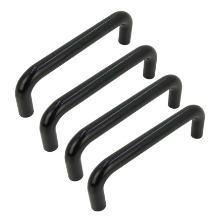 4 x Uchwyt meblowy czarny 96 mm plastikowy uchwyt