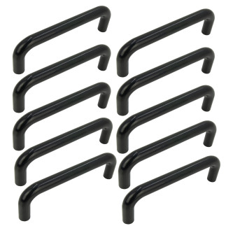 10 x Uchwyt meblowy czarny 96 mm plastikowy uchwyt