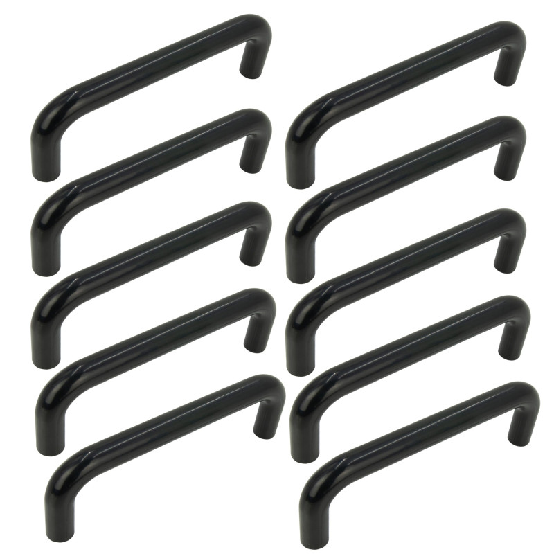 10 x Uchwyt meblowy czarny 96 mm plastikowy uchwyt 10 x Uchwyt meblowy czarny 96 mm plastikowy uchwyt