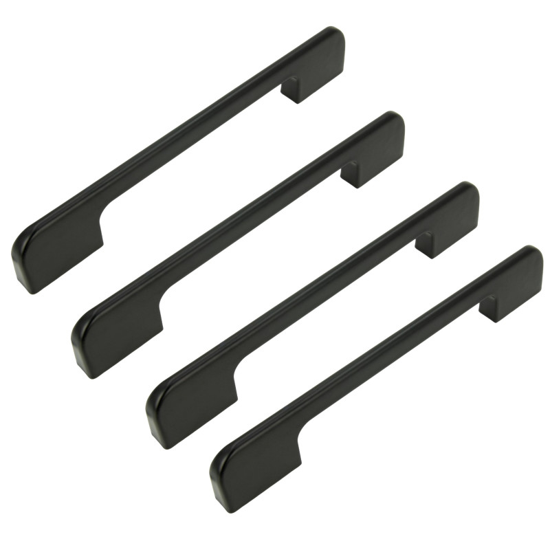 4 x Uchwyt meblowy czarny 128 mm