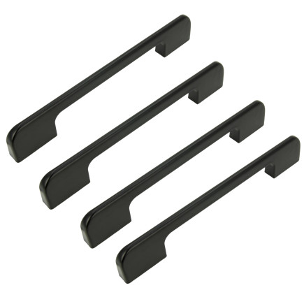 4 x Uchwyt meblowy czarny 128 mm