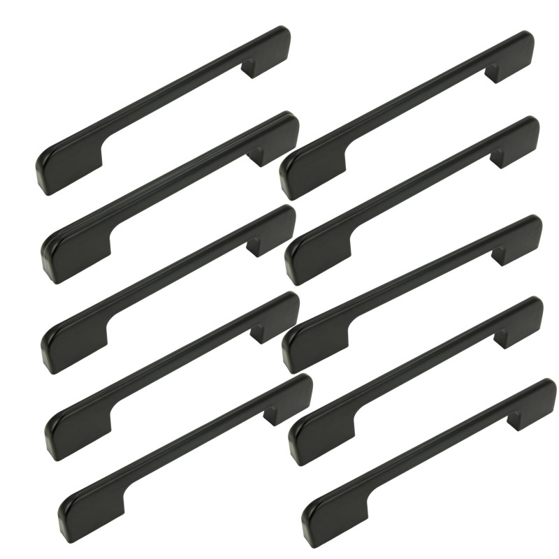 10 x Uchwyt meblowy czarny 128 mm