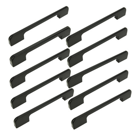 10 x Uchwyt meblowy czarny 128 mm