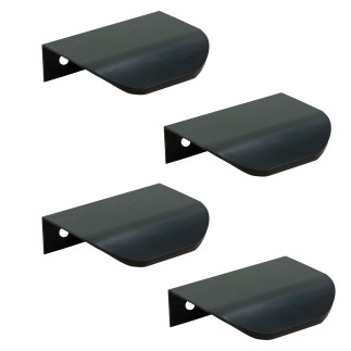 4 x Uchwyt meblowy krawędziowy 50 mm czarny