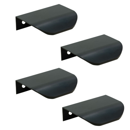 4 x Uchwyt meblowy krawędziowy 50 mm czarny