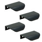 4 x Uchwyt meblowy krawędziowy 50 mm czarny