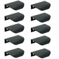 10 x Uchwyt meblowy krawędziowy 50 mm czarny