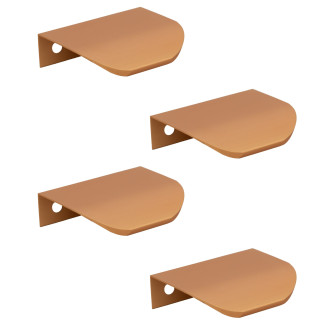 4 x Uchwyt meblowy krawędziowy 50 mm miedziany