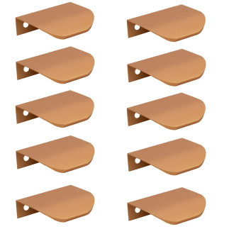 10 x Uchwyt meblowy krawędziowy 50 mm miedziany