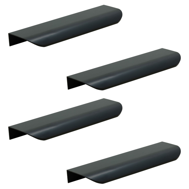 4 x Uchwyt meblowy krawędziowy 130 mm czarny 4 x Uchwyt meblowy krawędziowy 130 mm czarny