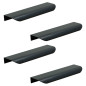 4 x Uchwyt meblowy krawędziowy 130 mm czarny 4 x Uchwyt meblowy krawędziowy 130 mm czarny
