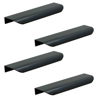 10 x Uchwyt meblowy krawędziowy 130 mm czarny