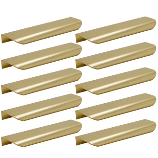 10 x Uchwyt meblowy krawędziowy 130 mm złoty